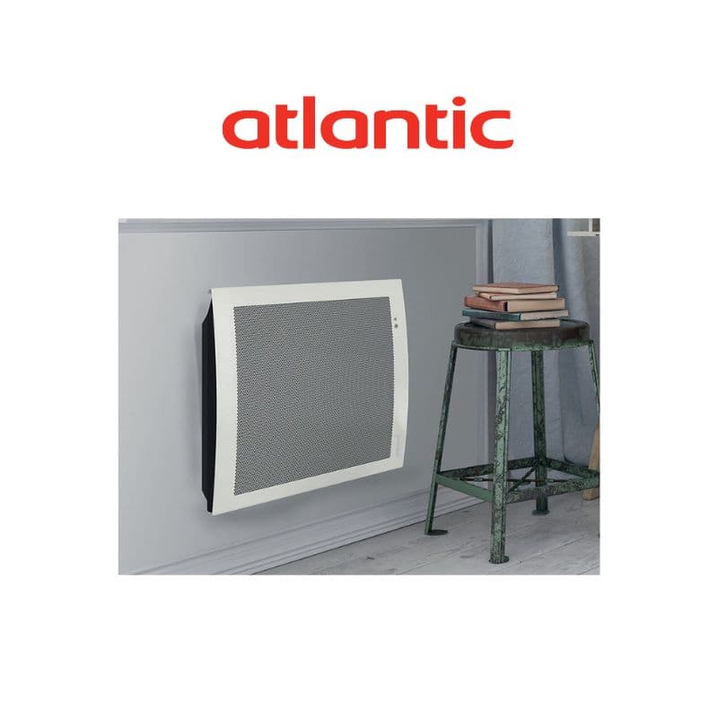 Radiateur électrique Abelia horizontal rayonnant digital blanc à détection - 1000W